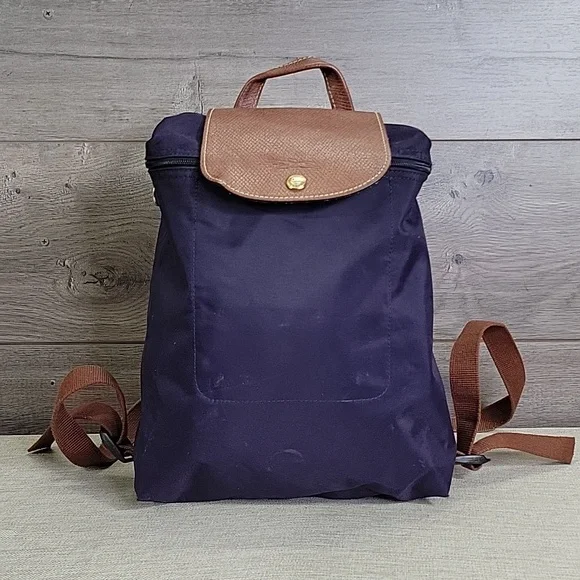 Longchamp | Bags | Longchamp Lepliage Purple Nylon Leather  display picture 3